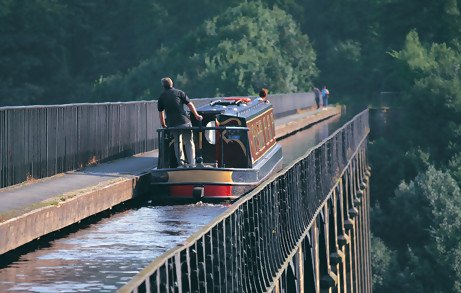 It's scary just watching the canal boats cross!